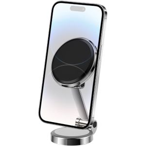 CHENG-Porte-Téléphone Magnétique pour Voiture, Support Magnétique Pliable pour Téléphone sur Le Tableau De Bord, Support Magnétique Multifonctionnel pour Téléphone Portable dans La Voiture(Argent) - Neuf