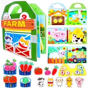 JGD-Jouet Bebe 1 an Busy Board Montessori, 15 en 1 Quiet Book Jouet Enfant 1 2 3 Ans Livre Montessori 0-3 Ans Jeux Montessori, Jouets d'activité et de Développement Cadeau Enfant 1 2 3 Ans - Neuf