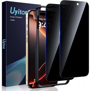 KAL-Pour Iphone 16 Pro Max Protection D'&Eacute;cran Anti-Espion, 2 Pi&egrave;ces Film Duret&eacute; 9H 30&deg; Protection Privacy Anti-Rayures Anti-Espion Protection Pour Iphone 16 Pro Max - Neuf