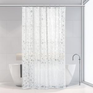 KALANKA-Rideau de Douche 120 x 200 cm - Anti-moisissure - Lavable - avec Aimant - Transparent - en EVA - pour Baignoire - Imperm&eacute;able - pour Salle de Bain - pour Famille - Neuf