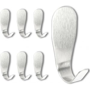 ERYI-Crochet Adhésif En Forme De U En Acier Inoxydable Autocollant Nano-Adhésif Pour Salle De Bain Et Cuisine, Pas De Perçage Nécessaire, Étanche, Porte-Serviettes - Neuf
