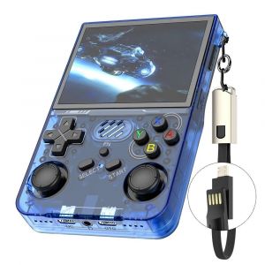 2025 Nouveau R36xx Rétro Console De Jeu Vidéo Portable Système Linux 3.5 Pouces Écran Ips 64g/128gb256g Lecteur De Jeu Wifi-64g-Bleu - Neuf