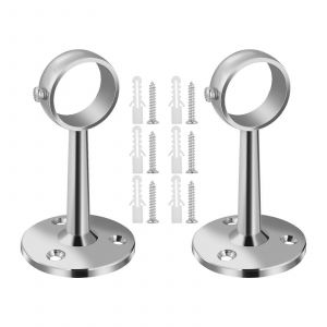 Supports Metalliques Pour Levier De Penderie, Tube De Penderie En Acier Inoxydable, Support De Tringle De Penderie, Support De Tringle De Penderie De Douche, Tube De Penderie - Neuf