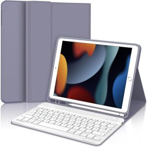 Clavier Pour Ipad 9 Ème - Coque Clavier Pour Ipad 10,2 Pouces (9ème 2021 / 8ème 2020 / 7ème 2019), Azerty - Neuf