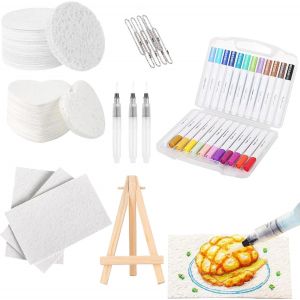 ChenQuanSarl-Magic Puffy Kit De Peinture Textur&eacute;e 3D Avec Kit De Bricolage Pour Enfants &iquest; 24 Stylos Et Papier &Agrave; Colorier Pour Dessin Cr&eacute;atif, S&eacute;chage Plat Et S&ucirc;r - Neuf
