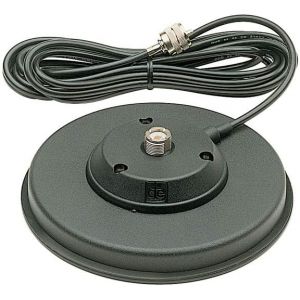 Support Magn&eacute;tique 120/PL pour Antenne CB, Couverture Caoutchouc Anti Rayure, Connecteur PL Diam&egrave;tre 12cm Compatible avec M-Mini Alan 42 DS CB GO USB Alan 42 DS Lithium, Accessoires Radio - Neuf