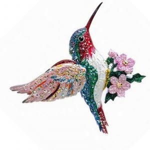 Colibri Suspendus Ornement Pour La F&ecirc;te De L'Arbre Couronne Fen&ecirc;tre Mousseux Forme De L'Oiseau Pendentif Arbre De No&euml;l D&eacute;coration Multicolore - Neuf