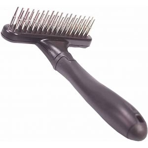 Jgd-Brosse De Toilettage Pour Animaux De Compagnie R&acirc;teau Pour Chien &Agrave; Double Rang&eacute;e R&acirc;teau-D&eacute;m&eacute;loir Pour Chien Massage Pour Brosse &Agrave; Cheveux Barre De D&eacute;m&ecirc;lage Avec Dents 33 - Neuf