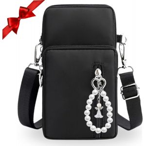 RFCBC-®- Sacs pour téléphones portables | Nylon, Rembourré, 4 Compartiments | Téléphone portable jusqu'à 7,2 pouces | Sac à bandoulière pour téléphone portable femme - Neuf