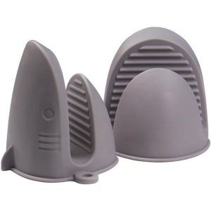 Patb-Gants De Four En Silicone, R&eacute;sistants &Agrave; La Chaleur, Antid&eacute;rapants, Imperm&eacute;ables, Mini Gants De Four, Parfaits Pour La Cuisine, La P&acirc;tisserie Et Le Barbecue (Gris) - Neuf