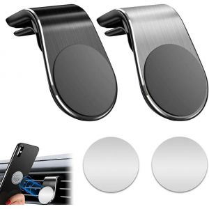 LORANKA-Lot de 2 supports de buse d'air magn&eacute;tique pour OOono CO-Driver NO1/NO2, support magn&eacute;tique pour prises d'air de voiture (noir, argent) - Neuf