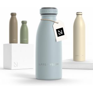 Gourde Inox 750ml | 0.75l Bouteille D'eau Isol&eacute;e | Gourde &Eacute;tanche Pour Le Sport, La Bicyclette, Les Enfants (Taupe Brown, 750ml) - Neuf