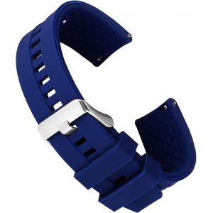 Kal-Bracelets De Montre En Silicone Lib&eacute;ration Rapide Bracelet De Montre De Remplacement, Bracelet De Montre Universel &Eacute;tanche Avec Boucle Argent&eacute;e Pour Hommes Femmes Compatible Avec Les Bracelets - Neuf