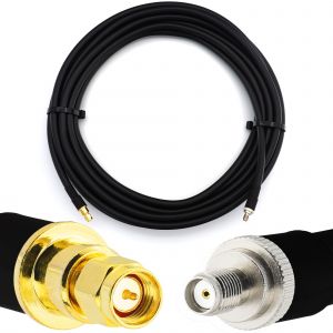 20m SMA mâle vers SMA femelle Câble coaxial - HF400 Flexible 50 Ohm Câble d'extension (équivalent LMR400 UF UltraFlex) - pour LTE CDMA GSM DCS 4G 5G 6G Mobile Signal Routeur Antenne - Neuf