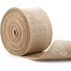 KAL-Ruban Toile De Jute De 10Cm De Largeur, 20M, Naturel, Vintage, Mariages Et Jardin - Neuf