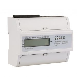 Compteur electrique numerique triphase 4 fils 7 broches sur rail DIN, compteur electronique kWh (10(40)A) - Neuf