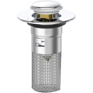 Bonde de lavabo de Salle de Bain avec Panier filtrant Amovible-Baignoire Anti-Obstruction - Neuf