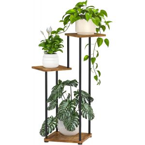 NouvelHorizonstore-Support pour plantes d'int&eacute;rieur &agrave; 3 niveaux - &Eacute;tag&egrave;re pour plantes d'int&eacute;rieur et d'ext&eacute;rieur - Pr&eacute;sentoir d'angle pour pots de fleurs - &Eacute;tag&egrave;res en m&eacute;tal pour plusieurs plantes - Neuf