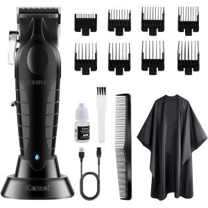 2296 Tondeuse À Cheveux Professionnelle Pour Homme, Sans Fil, Tondeuse Électrique Pour Homme, Rechargeable Par Usb, Jusqu'à 350 Minutes D'utilisation Avec 8 Peignes De Guidage - Neuf