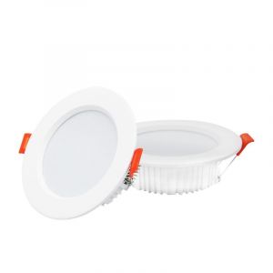 Spot LED encastrable, lot de 2, extra plat, plafonnier d'intérieur, rond, ultra fin, équivalent 5 W, ampoule à incandescence 40 W, 230 V, blanc chaud 2700 K, pour salon et cuisine - Neuf