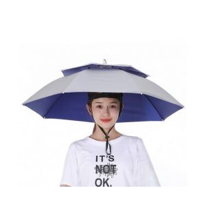 Parapluie &Agrave; Chapeau Double Couche : Protection Uv Et Imperm&eacute;able, Tissu Oxford &Eacute;l&eacute;gant Pour La P&ecirc;che, Le Jardinage, La Randonn&eacute;e Et Plus Encore ! - Neuf