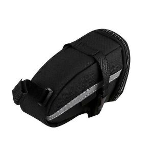 Sacoche De Selle De Vélo Étanche ¿ Rangement Durable Avec Bandes Réfléchissantes, Installation Facile, Idéale Pour L'essentiel Et La Sécurité Nocturne ¿ Noir - Neuf