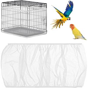 Chenquansarl-Lot De 2 Cages &Agrave; O Aux En Gaze A&eacute;r&eacute;e Pour Cage &Agrave; O Aux Blanche - Filet De Protection R&eacute;glable Et Extensible - Filet Universel Pour Cage &Agrave; O Aux - Rond Et Carr&eacute; - Neuf