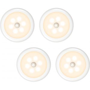 Veilleuse Led, Lampe Détecteur De Mouvement Avec Capteur De Crépuscule, Lampe Nuit Automatique, Lampe De Placard, Auto On/Off, Éclairage D'armoire Led Pour Couloir, Chambre, Escalier, 3pcs - Neuf