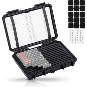 Boîtier Haute capacité 24 emplacements M.2 2280 2260 2242 2240 2230,boîtier Robuste pour Carte SSD M.2 NVMe avec étiquette et Papier à Notes,résistant à l'eau et aux Chocs,Support SSD M. - Neuf