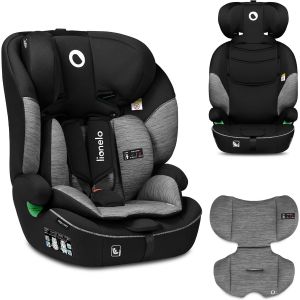 Nouvelhorizonstore-Lionelo Levi One Siege Auto De 9 &Agrave; 36 Kg, Groupe 1 2 3, Protection Lat&eacute;rale, Protection Pour La T&ecirc;te, Ceintures &Agrave; 5 Points, Appui-T&ecirc;te R&eacute;glable, Insert Dri-Seat (Gris-Noir) - Neuf