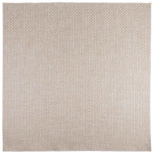 Vidaxl Tapis De Surface Carr&eacute; Cr&egrave;me 120 X 120 Cm - Neuf