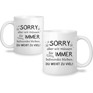 Eryi-Meilleure Amie Cadeau Pour Femmes Filles Tasse Amusante Pour Petite Amie Amis Idée Cadeau Auto-Motivation Anniversaire Noël Amitié Cadeaux Tasse 350 Ml (Désolé) - Neuf