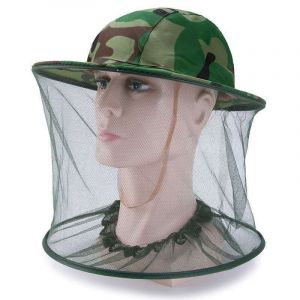 Vert D'extérieur Mosquito Bug Abeille Visage De Bouclier Chapeau - Neuf