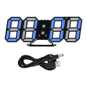 HJLIAN Reveil electronique LED numerique exquis a suspendre avec deux couleurs changeantes blanc et bleu - Neuf