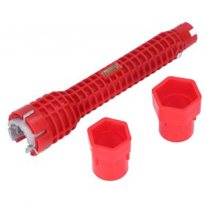 XYONG Cle multifonction en aluminium et plastique pour robinet et evier, pour toilettes et salle de bain - Neuf