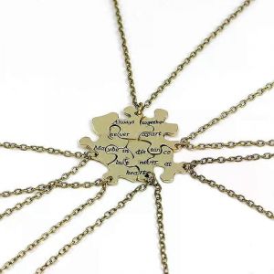 6 Pcs/Set Meilleur Ami Collier Pendentif Pentagramme Cr&eacute;atif Alliage Accessoires Collier Amiti&eacute; Pour Hommes Et Femmes - Neuf