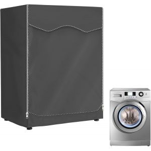 (Gris clair, 60 x 55 x 85 cm) Pour machines à laver et sèche-linge d'extérieur, housse de machine à laver imperméable avec ouverture frontale - Neuf
