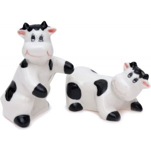 Bhhbb-Salière Et Poivrière Amusantes En Porcelaine - Distributeur D'épices Impertinent - Cadeau De Pendaison De Crémaillère, De Mariage, D'anniversaire Pour Les Couples (Vaches) - Neuf