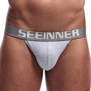 Offre Sp&eacute;ciale Hommes Sous-V&ecirc;tements Slips Coton Respirant M&acirc;le Culottes Cueca Tanga U Poche Confortable Cale&ccedil;on Slip Homme.S603 Gray.L - Neuf