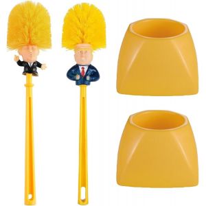 2 Pièces Brosse Toilettes WC,Brosse WC Murale/Au Sol,Balai Toilette et Support,Séchage Rapide sans Odeur Toilet Brush,Cadeau Amusant,pour La Maison,La Salle De Bain - Neuf