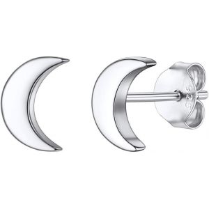 Kal-Boucles D'oreilles En Argent Sterling 925 Clous D'oreilles Coeur/Étoile/Lune/Cercle/Ronde Plaqué Platine/Or 18k/Or Rose Cadeau Saint Valentin Boucles D'oreilles Sets Femme Fille - Neuf
