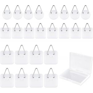 24 Pièces Accroche Tableau Sans Percer,Sans Trace Attache Cadre Adhésif,3 Formes Accroche Cadre Sans Percer,Fixation Murale Sans Percer Pour Accroche Cadres Y Photo Art Mural - Neuf