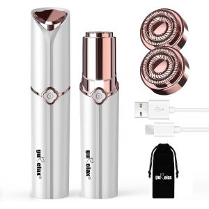 Oayew-Gurelax - &Eacute;pilateur Facial Rechargeable Pour Femme - Mini &Eacute;pilateur Facial - 2 T&ecirc;tes De Rechange Incluses Dans La Livraison - Rasoir Pour Le Visage Sans Douleur Pour Femme, Petit Rasoir Pour Jo - Neuf