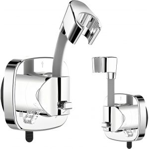 JGD-Support de pommeau de douche, sans per&ccedil;age, rotatif &agrave; 360&deg;, &agrave; ventouse, capacit&eacute; de charge de 10 kg et montage en quelques secondes - Neuf