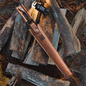 Pince De Chemin&eacute;e Ext&eacute;rieure Avec Couvercle Poign&eacute;e En Simili Cuir, Acier Au , Antirouille, R&eacute;sistante &Agrave; La Chaleur, Feu Camp Camping - Neuf