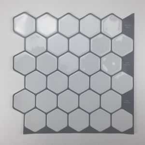 Carrelage mural mosa&iuml;que 3D auto-adh&eacute;sif pour cuisine et salle de bain, imperm&eacute;able et r&eacute;sistant &agrave; la chaleur, facile &agrave; installer - Neuf