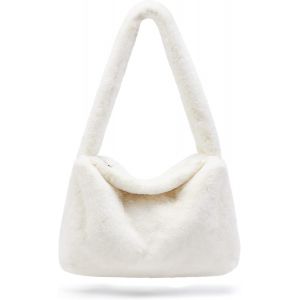 TZF-KALIDI - Sac &agrave; main en peluche avec fermeture &eacute;clair - Mignon et moelleux - Pour femme et fille - Neuf