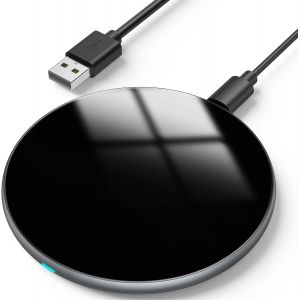 Kal-Chargeur Sans Fil Rapide 15w, Chargeur À Induction Qi Compatible Avec Iphone 14/13/12/11/Pro/Xs Max/Xr/Xs/X/8, Samsung Galaxy S22/S21/S10e/S9/S8, Airpods 2/3/Pro, Huawei Mate 40/P40 Pro, Xiaomi - Neuf