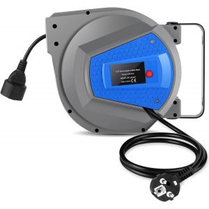 lbgwp60-Professionnel Enrouleur De Câble Rétractable Automatique| 15M+1M Enrouleur De Câble Monté Au Mur Et Au Plafond| 180° Câble Rotatif À | Pour L'Intérieur Et L'Extérieur| 1500-3000W - Neuf