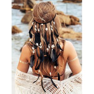 Bandeau Indien En Plumes Et Pompons Style Hippie, Vintage, Attrape-Rêves, Accessoire De Cheveux Pour Femmes Et Filles - Neuf